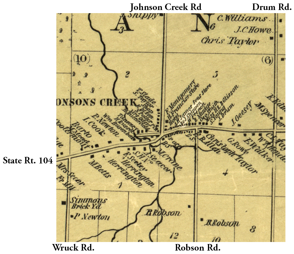 1852 Niagara County Har-11 Excerpt Map